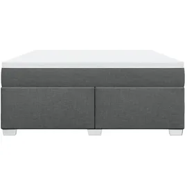 vidaXL Boxspringbett 180 x 200 cm Dunkelgrau