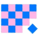 LittleTom Puzzlematte dunkelblau/pink 20-tlg.