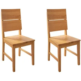 woodroom Esszimmerstuhl Kota Holz Eiche lackiert 2er Set