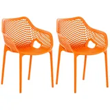 CLP Air XL Stapelstuhl 57 x 60 x 81 cm orange 2er Set