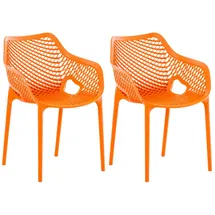 CLP Air XL Stapelstuhl 57 x 60 x 81 cm orange 2er Set