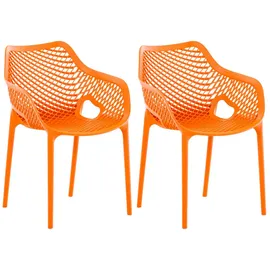 CLP Air XL Stapelstuhl 57 x 60 x 81 cm orange 2er Set