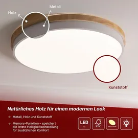 Brilliant Baarlo 1 LED Holz weiß