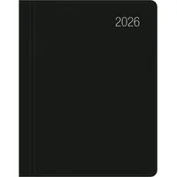 Zettler Taschenkalender schwarz 2026 - Büro-Kalender 8,3x10,7- 1W/2S sort.