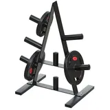 FIVMEN Hantelscheibenständer 7 Scheibenaufnahmen 50 mm Stahl Hantelständer Langhantelständer Hantelablage für Gewichtsscheiben Hantelscheiben bis 200 kg Belastbar