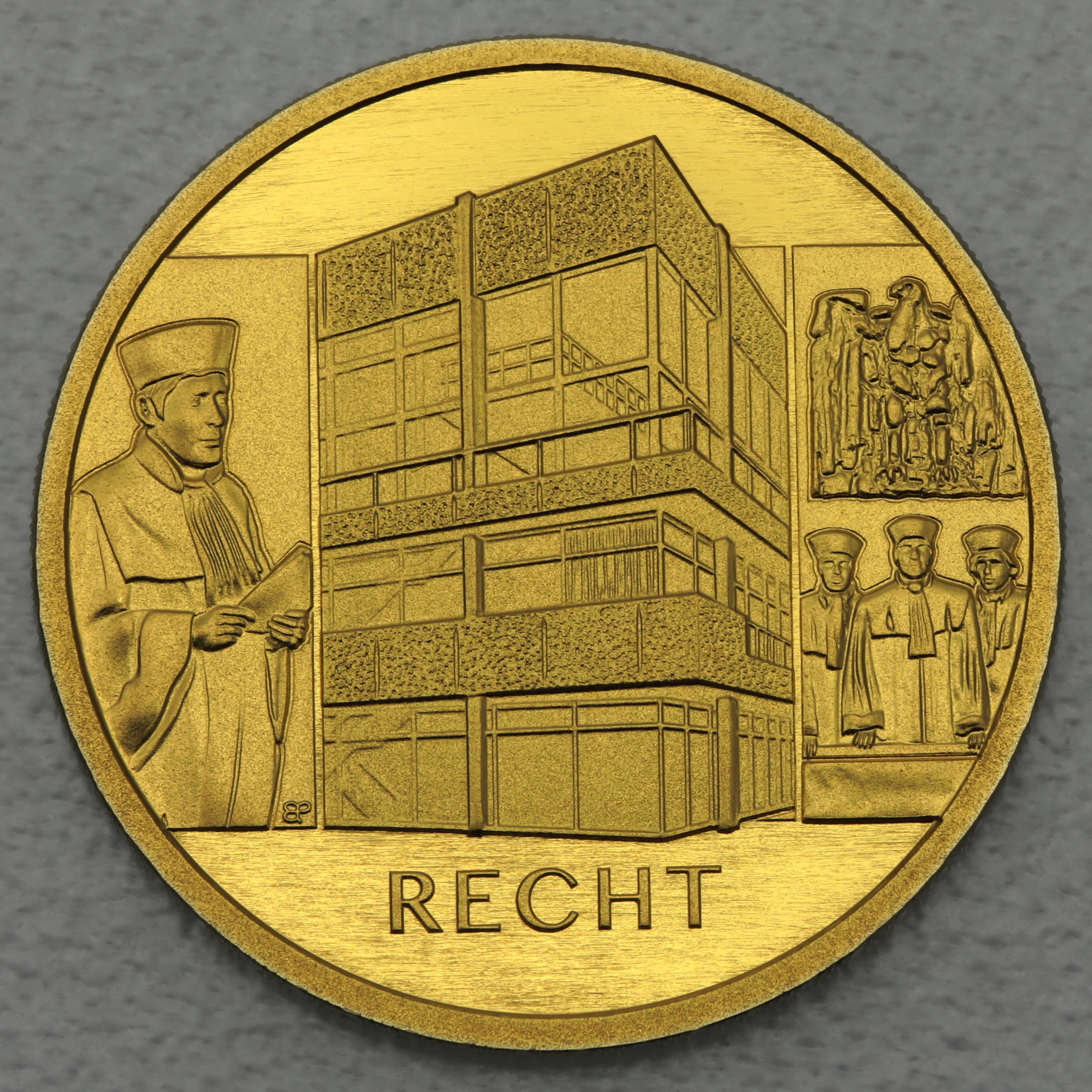 Goldmünze 100 Euro Recht 2021  Säulen der Demokratie (Deutschland)