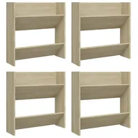 VidaXL Wand-Schuhschränke 4 Stk. Sonoma-Eiche 60x18x60cm Holzwerkstoff vidaXL