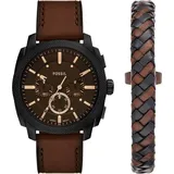 Fossil MACHINE Quarz Leder 42 mm FS6102SET