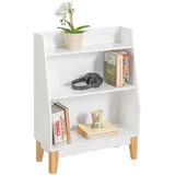 SoBuy Kinderregal KMB47 60 x 80 x 25 cm Kiefer massiv weiß
