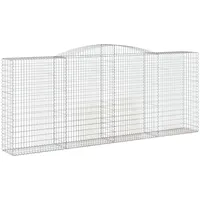 vidaXL Gabione mit Hochbogen 400 x 50 x 180 cm