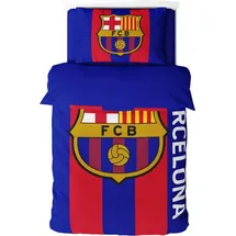 FC Barcelona Bettwäsche-set + 50x75 cm Mikrofaser 119122 mehrfarbig