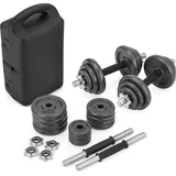 Gymtek Gusseisen Hantelset, 20kg Kurzhanteln 2er Set, Verchromten Hantelstange, Verstellbare Hanteln Set, Gewichte Hantel, Dumbbell Set, Kurzhantel Set fur Krafttraining Zuhause, Gusseisen