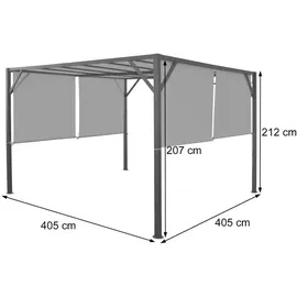 MCW Pergola Beja 4 x 4 m bordeaux rot