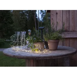 Star Trading Solar Lichterkette 200 LEDs warmweiß 19,9m Lichtsensor