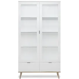 Finori Vitrine 100 x 186 x 40 cm Weiß