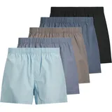 JACK & JONES Boxershorts JACMILANO WOVEN BOXERS 5 PACK NOOS«, (Packung, 5 St.)