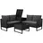 Juskys Santorini Loungeset schwarz/grau