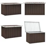 Gartenbox Braun 109x67x65 cm - Gartenbox - Stahltrennwand - Auflagenbox - Gartendekoration - Gartenmöbel - Home & Living