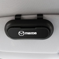 TYAGY Auto Sonnenblende Brillenetui Für Mazda Mazda3 CX80 CX5 CX4 Sonnenbrille Aufbewahrungsbox mit magnetischem Saugbereich Sonnenbrillenhalter Organizer Zubehör,Black