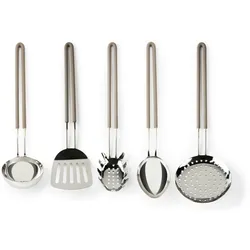 Excelsa Set Of 5 Küchenutensilien Hip Hop Stahl Braun