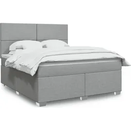vidaXL Boxspringbett 180 x 200 cm Hellgrau