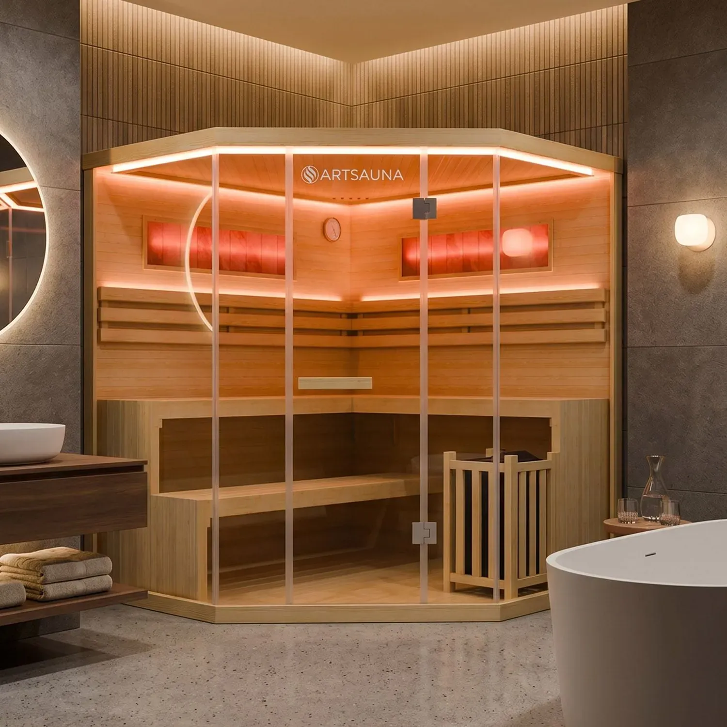 Indoor Sauna Vantaa 180 - Salzstein
