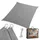 Relaxdays Sonnensegel, HDPE atmungsaktiv, Segel Garten & Balkon, Segeltuch Spannseile, rechteckig, Dunkelgrau