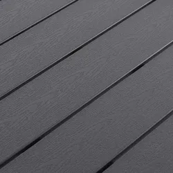 Mojawo Alu Nonwood Gartentisch Esstisch Outdoortisch Silber/Schwarz 180x90cm