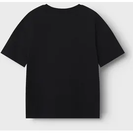 NAME IT T-Shirt NAME IT "NKMBRODY SS NREG TOP NOOS", Jungen, Gr. 146 (152), schwarz, Jersey, Obermaterial: 100% Baumwolle, bedruckt, unifarben, regular fit hüftlang, Rundhals, abgesteppte Kante, Shirts T-Shirt, mit dezentem 3D-Frontmotiv