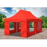 Faltpavillon Faltzelt Pavillon 3x6 Rot Gartenzelt Klappzelt Wasserdicht