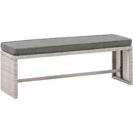 Beliani Ecksofa mit Bank Loungeset grau