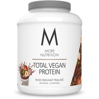 More Nutrition More Vegan Protein, Nuss Nougat Praline, 600 g, veganes Proteinpulver aus Kürbiskernmehl, Sonnenblumen- und Erbsenprotein,