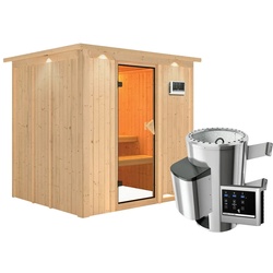 Karibu Sauna Daria-3,6kW230V Ofen-Steuerg.-Inkl.Dachkranz