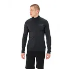 Langarmshirt VAUDE "MEN'S LIVIGNO HALFZIP II", Herren, Gr. L, schwarz, Obermaterial: 89% Polyester, 11% Elasthan, Shirts