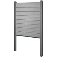 MCW WPC Sichtschutz 105 cm grau