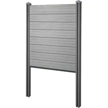 MCW WPC Sichtschutz 105 cm grau