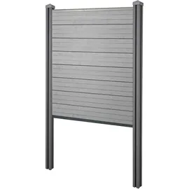 MCW WPC Sichtschutz 105 cm grau