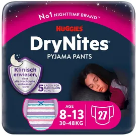 DryNites Huggies DryNites Windeln Windelhosen Mädchen 8-13 J (30-48 kg) Monatspack 27 Stk | Gr.: onesize