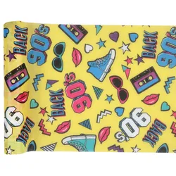 90er Jahre Party Tischläufer 5 m x 30 cm