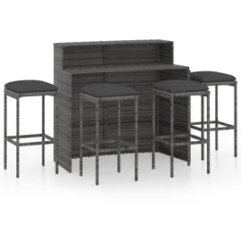 vidaXL Gartenbar-Set 5-tlg. Grau