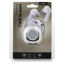 Gembird Transparent TWS In-Ear-Kopfhörer Weiß