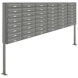 AL Briefkastensysteme Standbriefkasten 48 Fach Grau