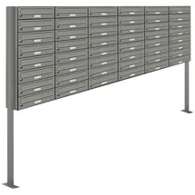 AL Briefkastensysteme Standbriefkasten 48 Fach Grau