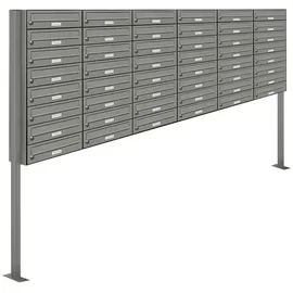 AL Briefkastensysteme Standbriefkasten 48 Fach Grau