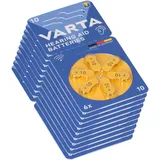 Varta 60x Varta Hearing Aid Batterie 10 PR70 Hörgerätebatterie