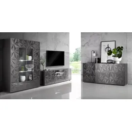 Home Affaire Standvitrine Prisma 166 x 121 x 0 cm Grau
