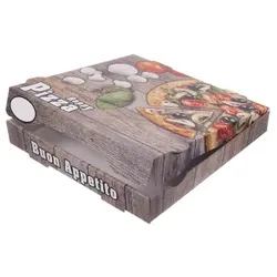 100 Pizzakartons Pizzaboxen aus Pappkarton 20x20x4cm Happy Pizza „FRANCIA“