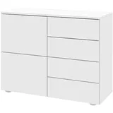 borchardt Möbel Kommode BORCHARDT MÖBEL, weiß (weiß, matt), B:93cm H:72cm T:35cm, Spanplatte, Sideboards, Kommode, Drucköffner (Push-To-Open), höhenverstellbare Einlegeböden