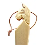 CleanPrince Schuhlöffel Schuhlöffel Pferd Schuhanzieher 70 cm, helles Holz, sehr stabile Ausführung