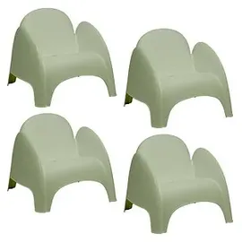 Paperflow Sessel Dumbo Polypropylen grün 4 Stück